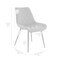 Armen Living Loralie Gray Faux Leather and Black Metal Dining Chairs, PK2 LCLRSIBLGR - alternate 6